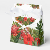 Tropische bries weelderig bloemig Roos gouden brui Bedankdoosjes (Voorkant Zijde)