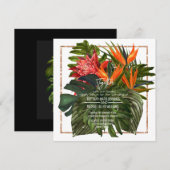 Tropische Bries Weelderig Botanisch Plein Trouwen Kaart (Voorkant / Achterkant)