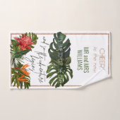 Tropische bries weelderige bloemen snijden de brui handdoek (Handdoek)