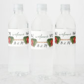 Tropische bries weelderige bloemenbruiloft waterfles etiket (Flessen)