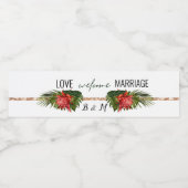 Tropische bries weelderige bloemenbruiloft waterfles etiket (Enkel label)