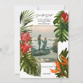 Tropische Bries Weelderige Botanische Foto Bewaar  Kaart (Voorkant)