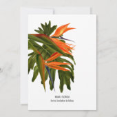 Tropische Bries Weelderige Botanische Save the Dat Kaart (Achterkant)