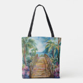 Tropische Brug Tote Bag (Achterkant)