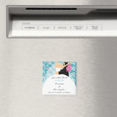 Tropische bruid & bruidegom sparen de datummagneet magneet (Insitu (Vaatwasser))