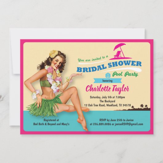 Tropische bruid-doudepoel kaart (Voorkant)