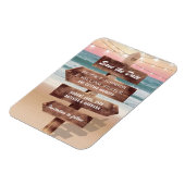 Tropische bruidbestemming sparen de datum magneet (Linkerzijde)