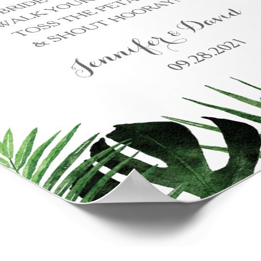 Tropische bruidbruidbruidegom stuurt Poster uit (Hoek)