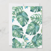 Tropische Bruids Douche Uitnodigingen Printen (Achterkant)