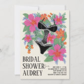 Tropische bruids lingerie douche uitnodiging (Voorkant)