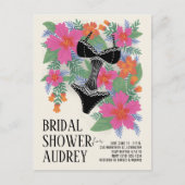 Tropische Bruids Ondergoed Bruiloft Feest Uitnodig Briefkaart (Voorkant)