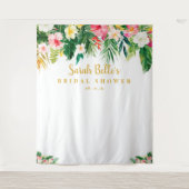 Tropische bruidschoner achtergrond, Photobooth Pro Wandkleed (Voorkant)