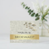 Tropische bruidsmeisje voorstel Kaart (Staand voorkant)