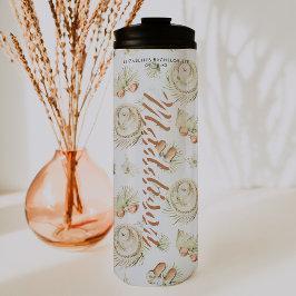 Tropische Bruidsstam | Huwelijk Monogram Thermosbeker