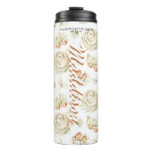 Tropische Bruidsstam | Huwelijk Monogram Thermosbeker (Voorkant)