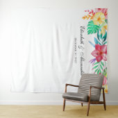 Tropische bruiloft achtergrond. Exotische achtergr Wandkleed (In Situ (horizontaal))