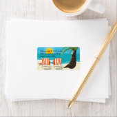 Tropische bruiloft adreslabel etiket (Insitu)