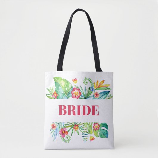 Tropische bruiloft bestemming strand tote bag (Voorkant)
