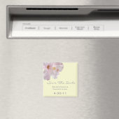 Tropische bruiloft Bewaar de datum - Hibiscus Magneet (Insitu (Vaatwasser))