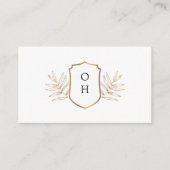 Tropische bruiloft cadeau register | Goudmonogram Informatiekaartje (Voorkant)