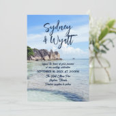 Tropische bruiloft Casual privé ceremonie Kaart (Staand voorkant)