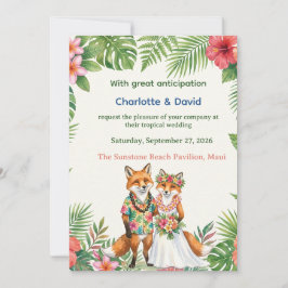 Tropische bruiloft – Charlotte & David Kaart