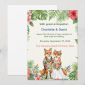 Tropische bruiloft – Charlotte & David Kaart (Voorkant / Achterkant)