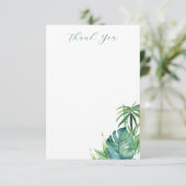 Tropische bruiloft dank u kaarten Elegante palmen (Staand voorkant)