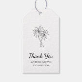 Tropische bruiloft Elegante Palmbomen Cadeaulabel (Voorkant)