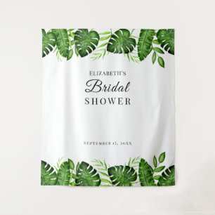Tropische Bruiloft Feest Achtergrond Jungle Botani Wandkleed