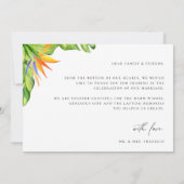 Tropische bruiloft Foto Hartelijk dank Bedankkaart (Achterkant)