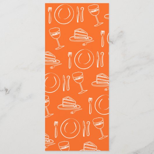 Tropische bruiloft Funky Bruiloft Menu (Achterkant)