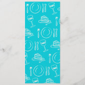 Tropische bruiloft Funky Bruiloft Menu (Achterkant)