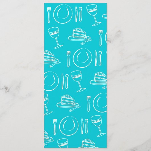 Tropische bruiloft Funky Bruiloft Menu (Achterkant)