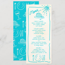 Tropische bruiloft Funky Bruiloft Menu