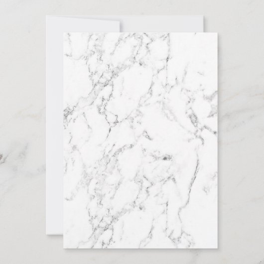 Tropische bruiloft Gold Pineapple White marble Kaart (Achterkant)