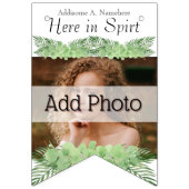 Tropische bruiloft Groene Palm Leaves White Vlaggetjes (Eerste vlag)