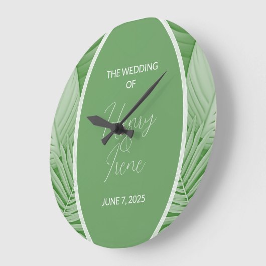 Tropische bruiloft grote klok (Hoek)