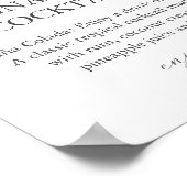 Tropische bruiloft handtekening cocktail teken poster (Hoek)