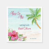 Tropische bruiloft in de zomer gedrukt servet (Voorkant)