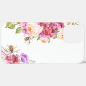 Tropische bruiloft iPhone hoesje met bloemen (Achterkant (horizontaal))