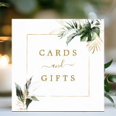 Tropische bruiloft-kaarten en cadeaubonnen poster