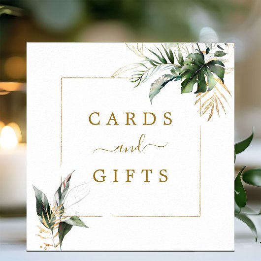 Tropische bruiloft-kaarten en cadeaubonnen poster