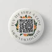 Tropische Bruiloft 'Koop de Bruid een Drankje' Ronde Button 5,7 Cm (Voorkant)