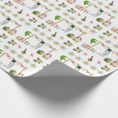 Tropische bruiloft levendig inpakpapier (Hoek)