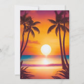 Tropische bruiloft moderne script kalligrafie bedankkaart (Achterkant)