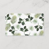 Tropische bruiloft Monstera Fern Flat Place Card Plaatskaartje (Achterkant)