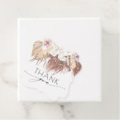 Tropische bruiloft op basis van gedroogde palm Fol Bedankjes Labels (In situ)