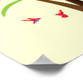 Tropische bruiloft palmboom Thumbprint Guestbook Poster (Hoek)