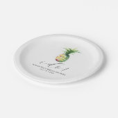 Tropische bruiloft papier Borden ananas Papieren Bordje (Gekanteld)